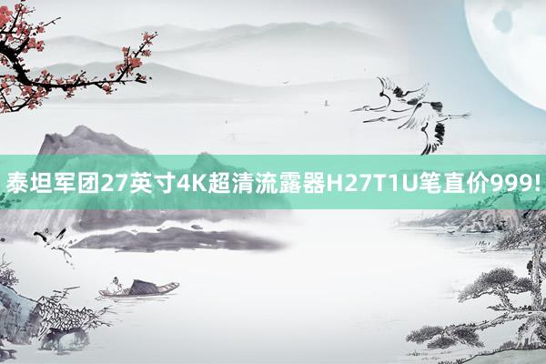 泰坦军团27英寸4K超清流露器H27T1U笔直价999!