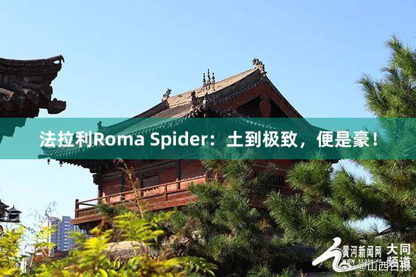 法拉利Roma Spider：土到极致，便是豪！